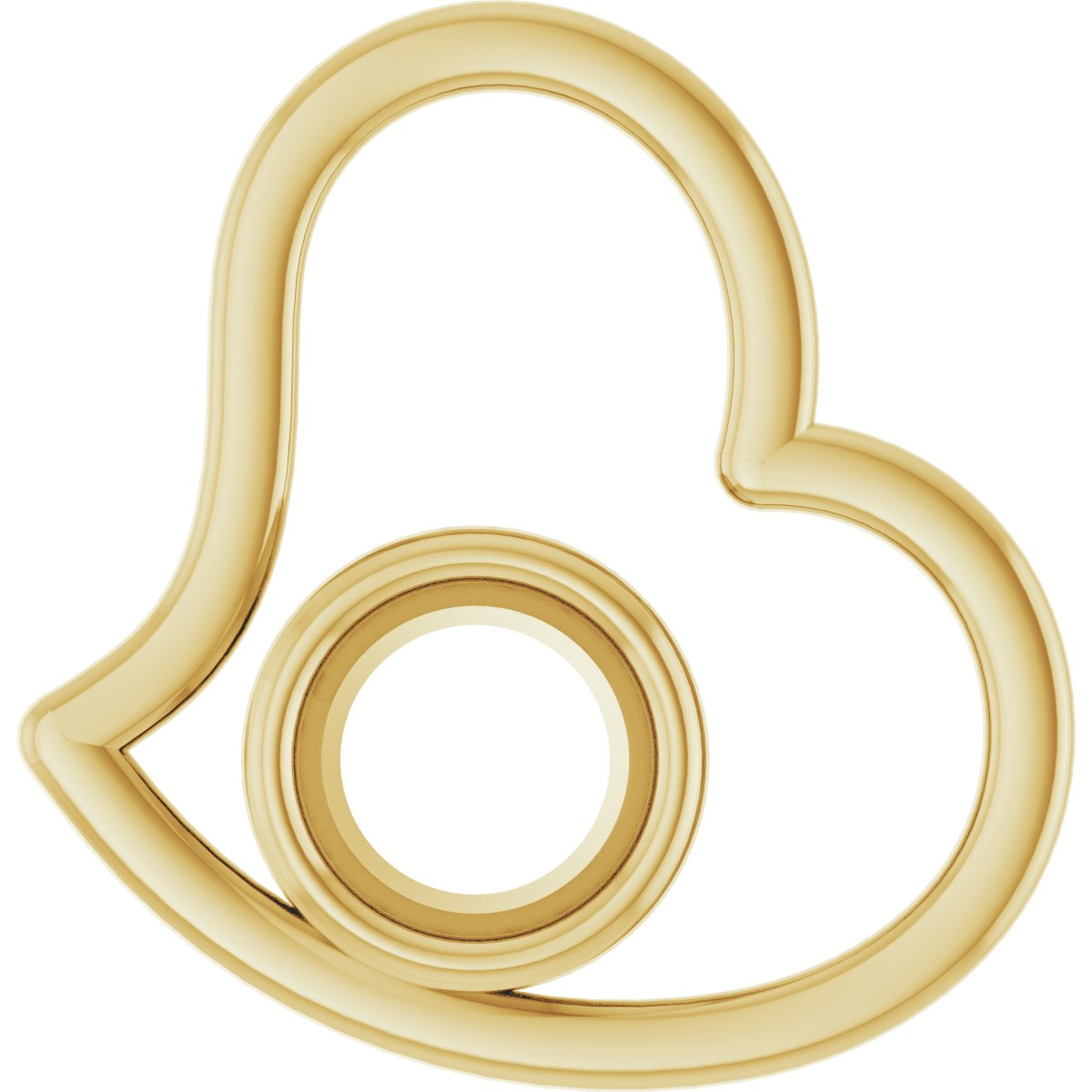 Bezel-Set Heart Pendant