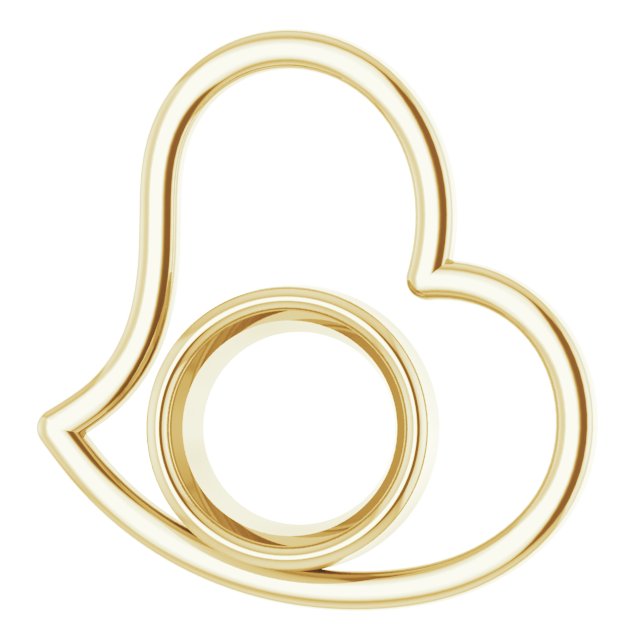 Bezel-Set Heart Pendant