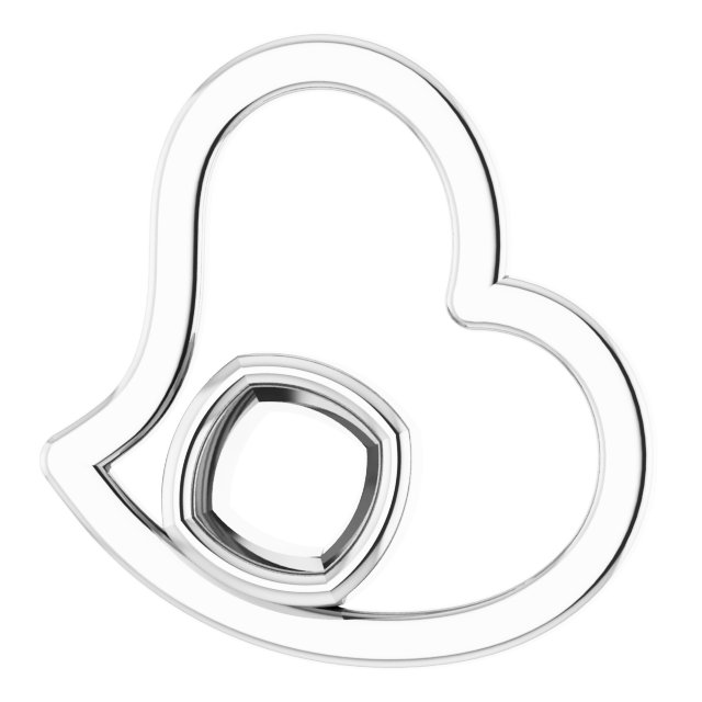 Bezel-Set Heart Pendant