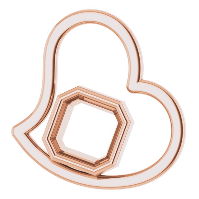 Bezel-Set Heart Pendant