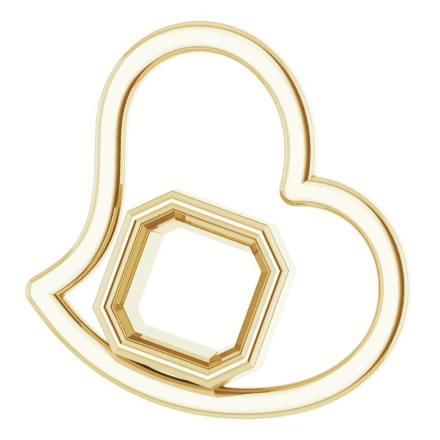 Bezel-Set Heart Pendant