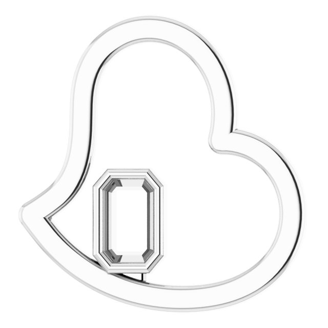 Bezel-Set Heart Pendant