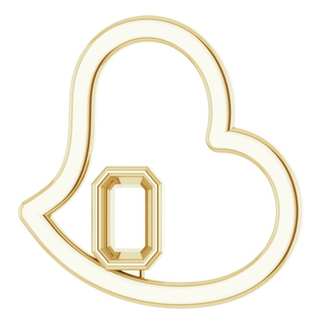 Bezel-Set Heart Pendant