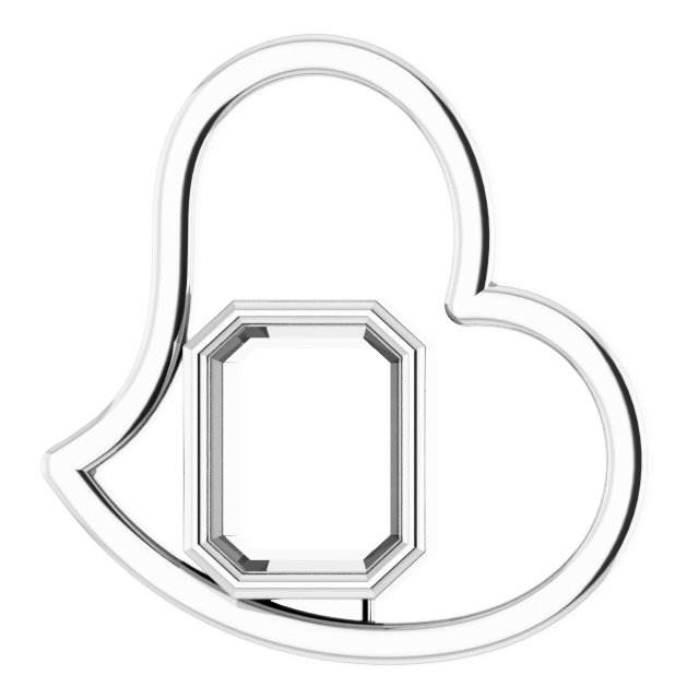 Bezel-Set Heart Pendant
