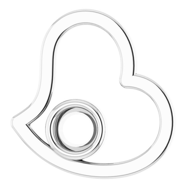 Bezel-Set Heart Pendant