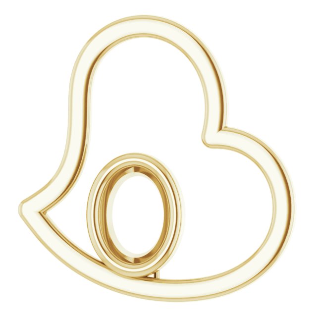Bezel-Set Heart Pendant