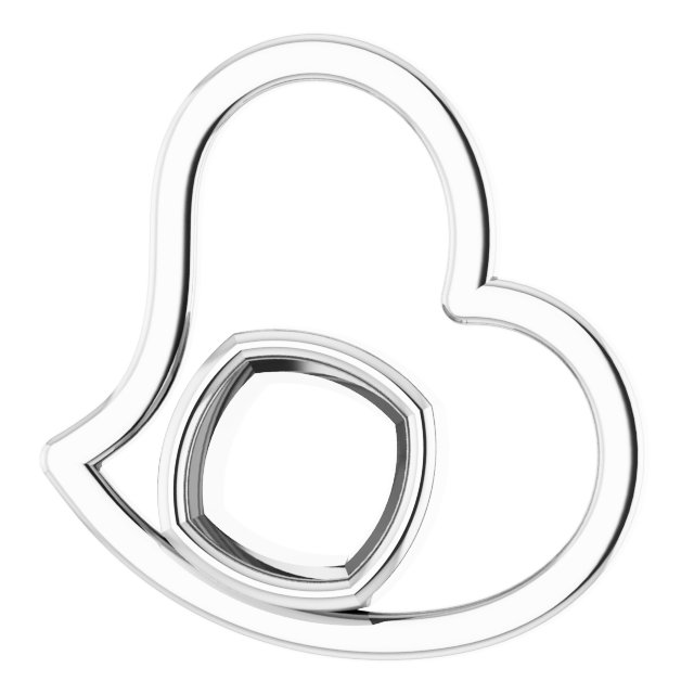 Bezel-Set Heart Pendant