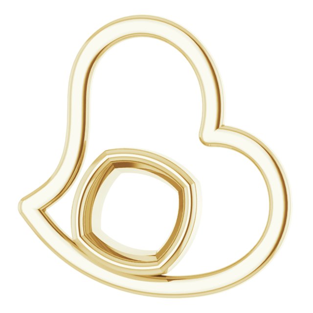 Bezel-Set Heart Pendant