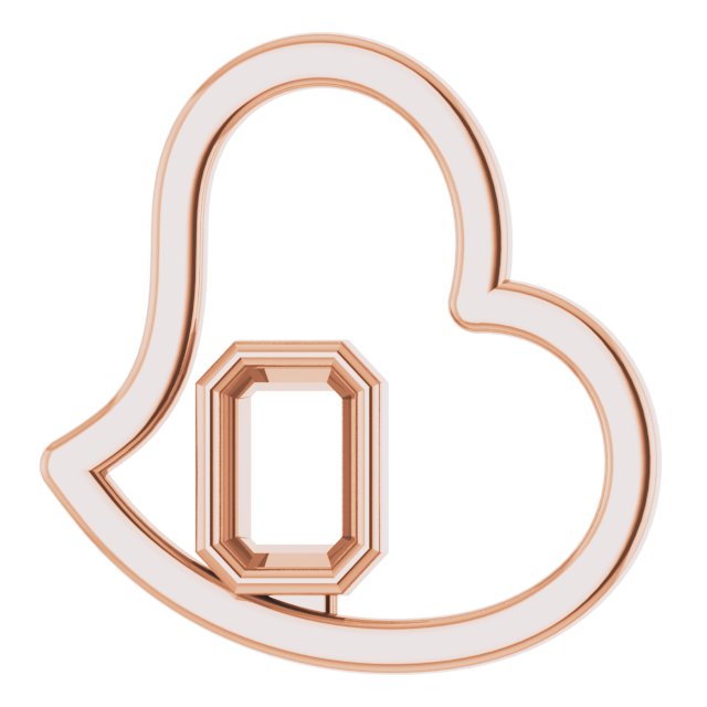 Bezel-Set Heart Pendant