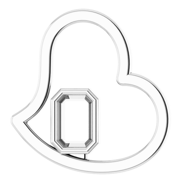 Bezel-Set Heart Pendant