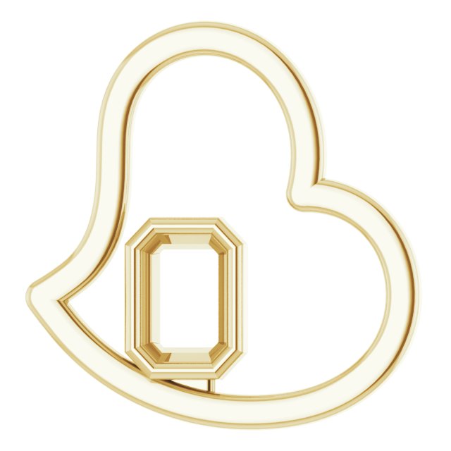 Bezel-Set Heart Pendant