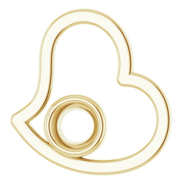 Bezel-Set Heart Pendant