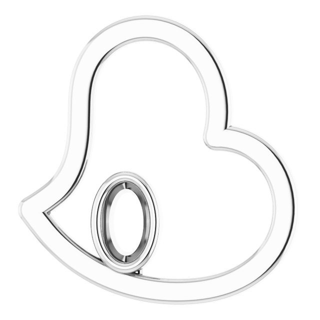 Bezel-Set Heart Pendant