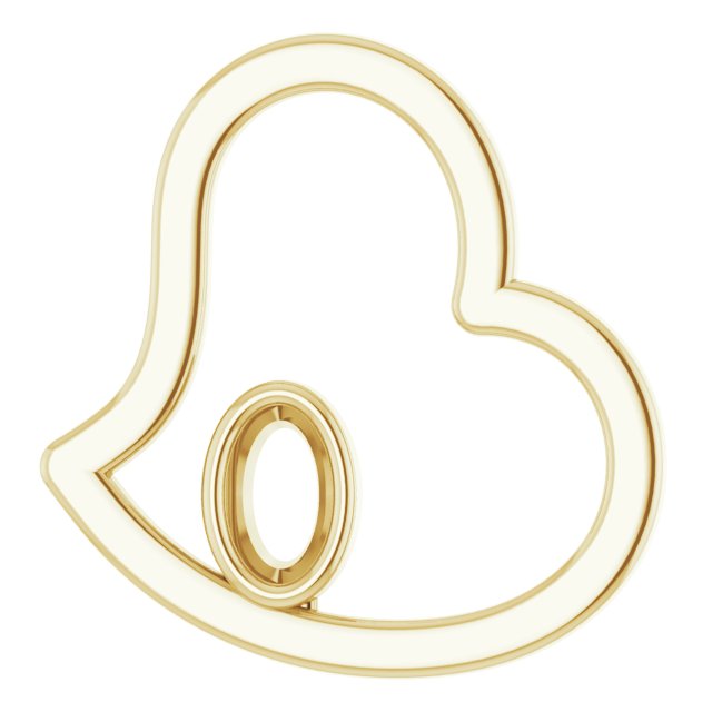 Bezel-Set Heart Pendant