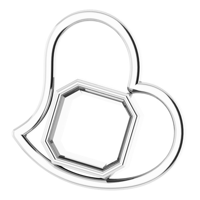 Bezel-Set Heart Pendant