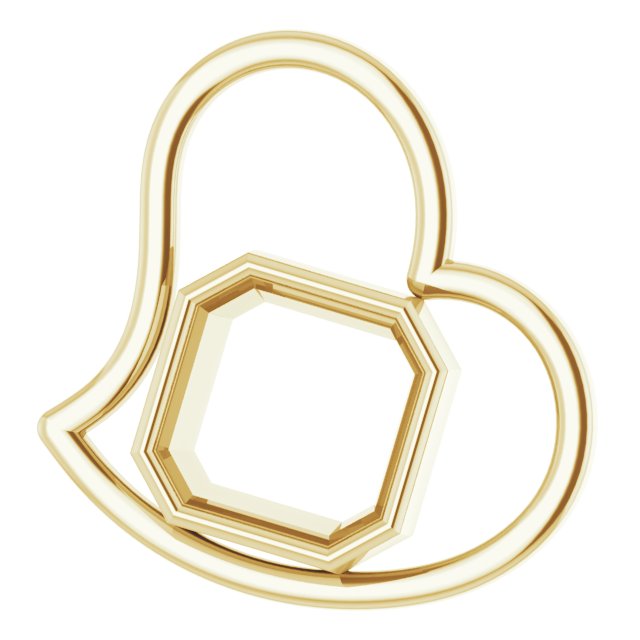 Bezel-Set Heart Pendant