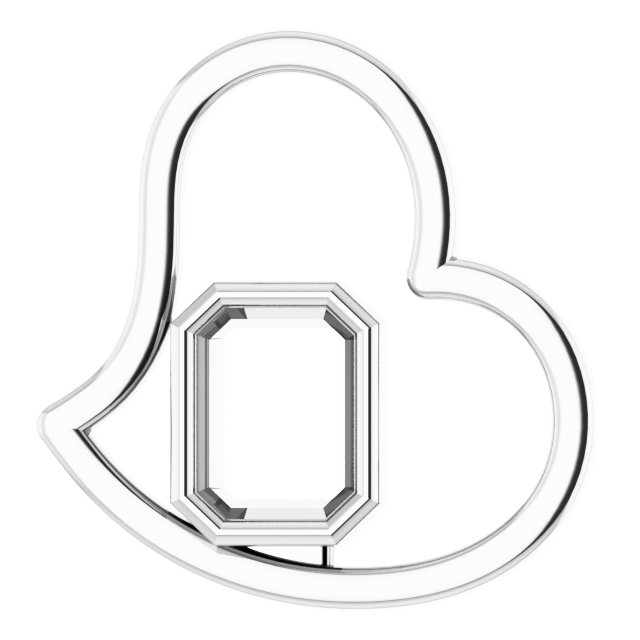 Bezel-Set Heart Pendant