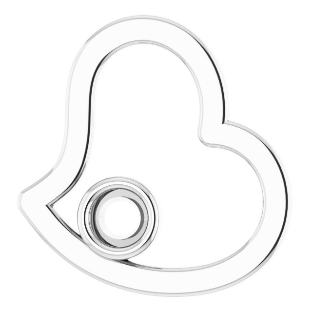 Bezel-Set Heart Pendant