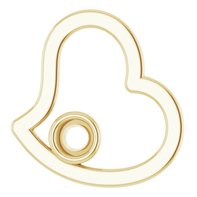 Bezel-Set Heart Pendant