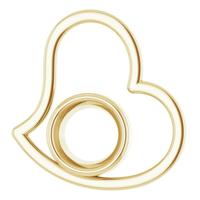 Bezel-Set Heart Pendant