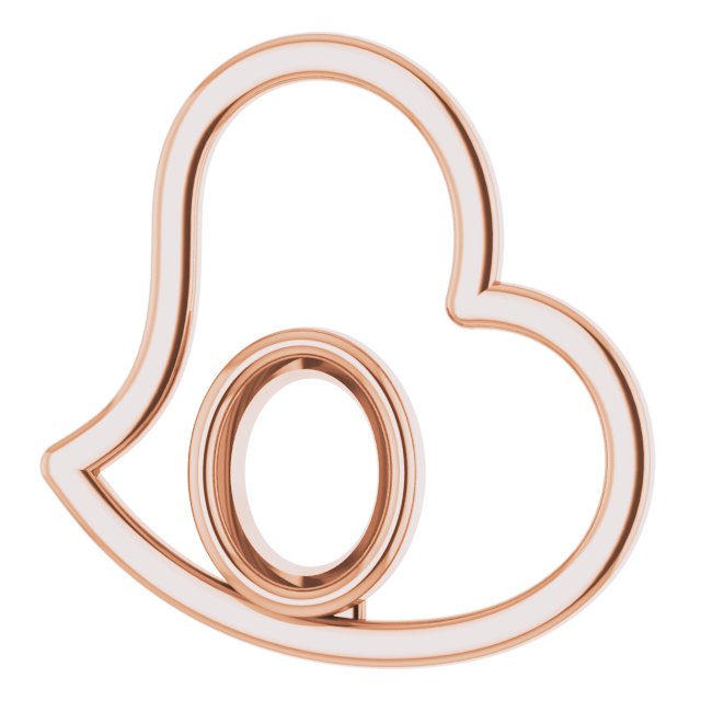 Bezel-Set Heart Pendant