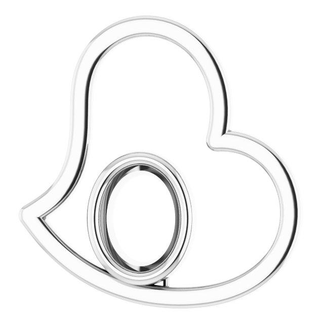 Bezel-Set Heart Pendant