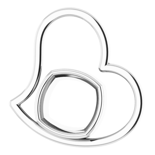 Bezel-Set Heart Pendant