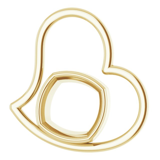 Bezel-Set Heart Pendant