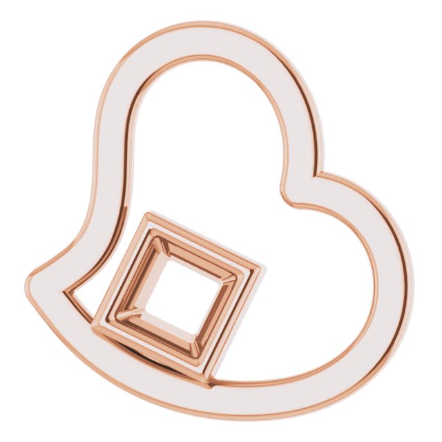 Bezel-Set Heart Pendant
