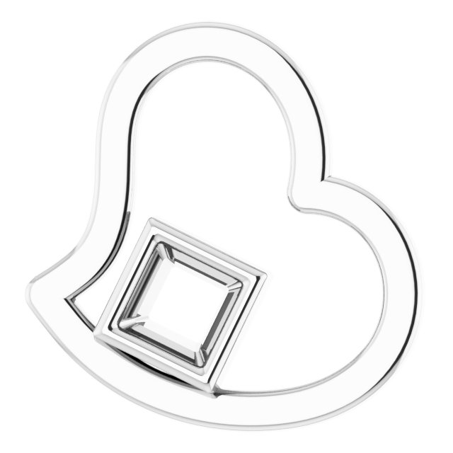 Bezel-Set Heart Pendant