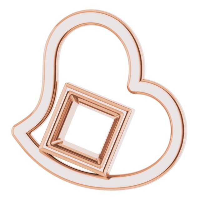Bezel-Set Heart Pendant
