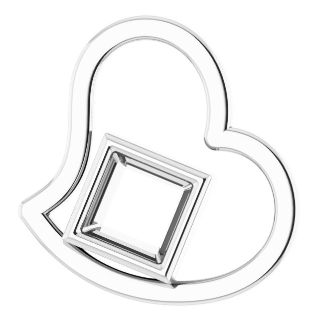 Bezel-Set Heart Pendant