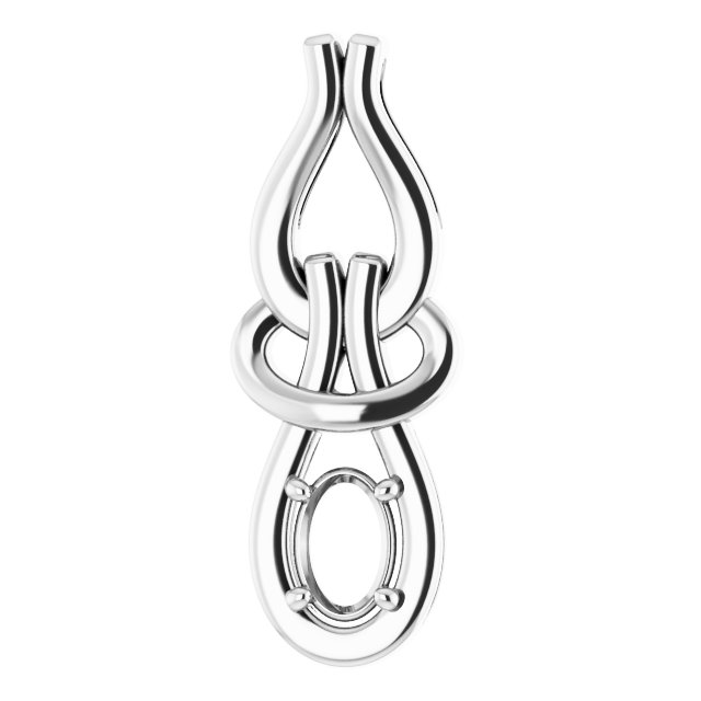 Solitaire Freeform Pendant
