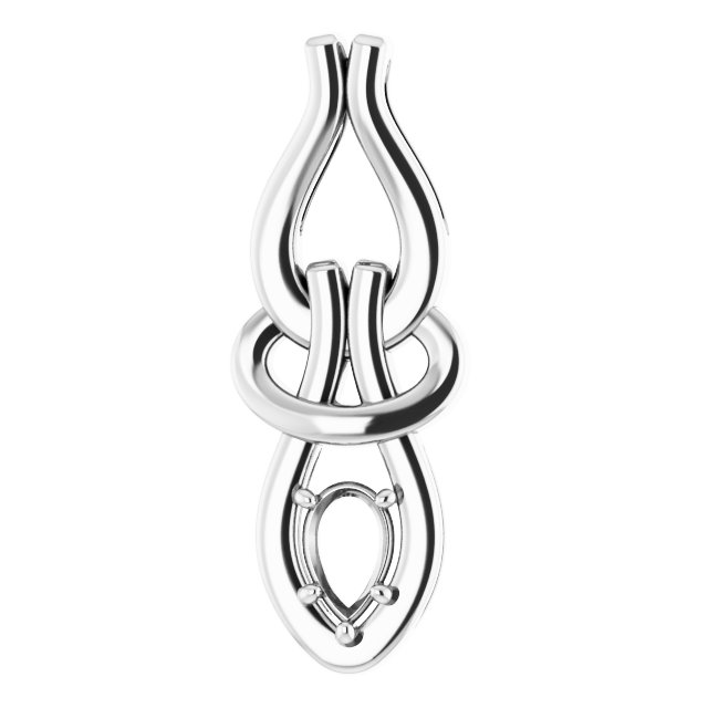 Solitaire Freeform Pendant