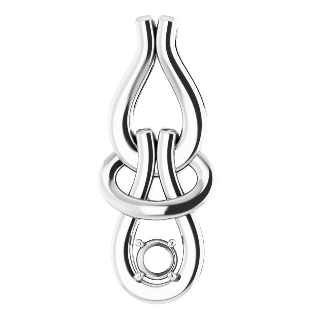 Solitaire Freeform Pendant