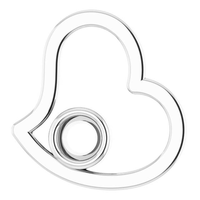 Bezel-Set Heart Pendant