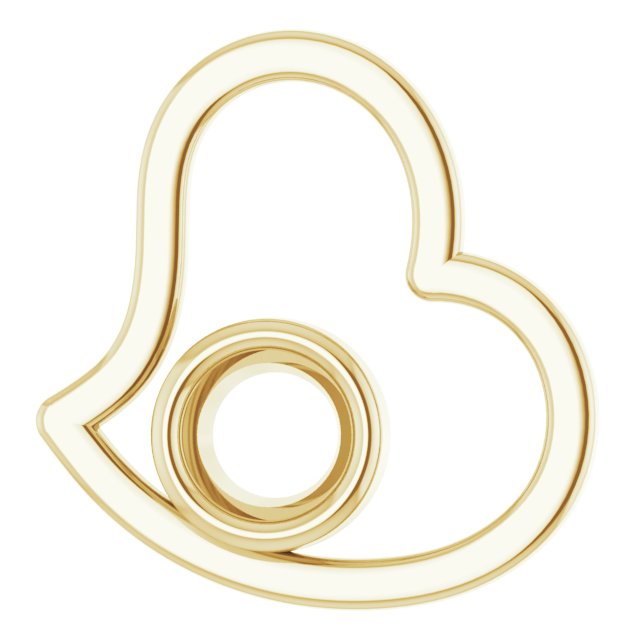 Bezel-Set Heart Pendant