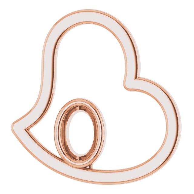 Bezel-Set Heart Pendant
