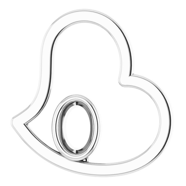 Bezel-Set Heart Pendant