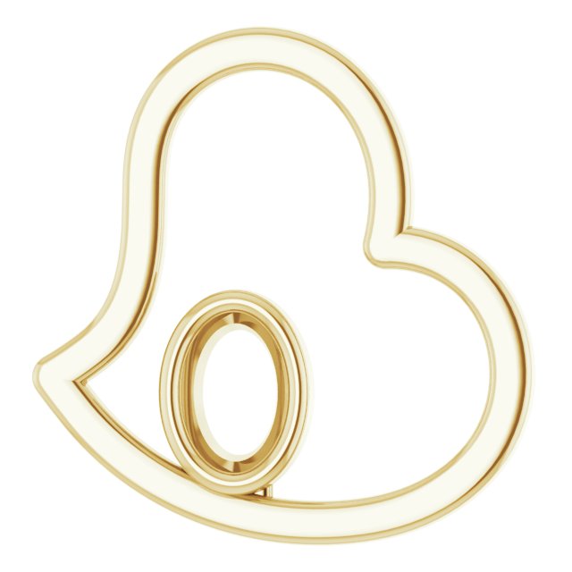 Bezel-Set Heart Pendant