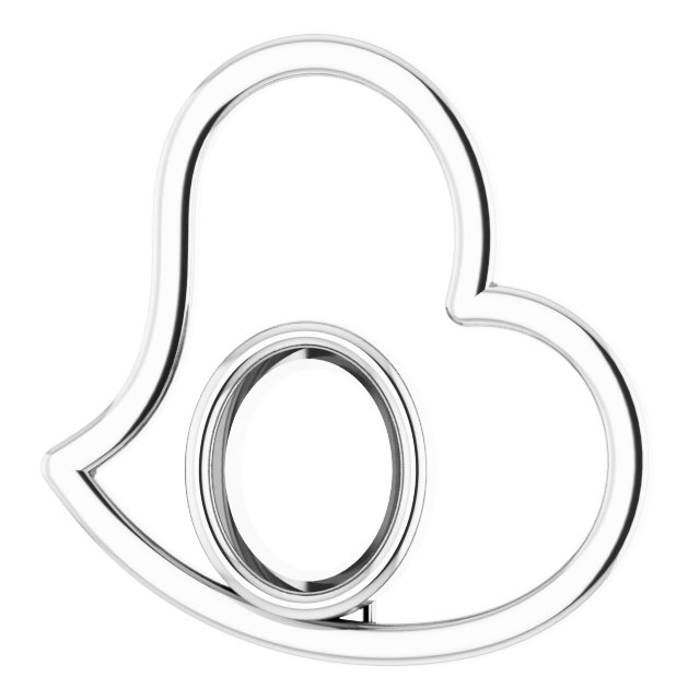 Bezel-Set Heart Pendant