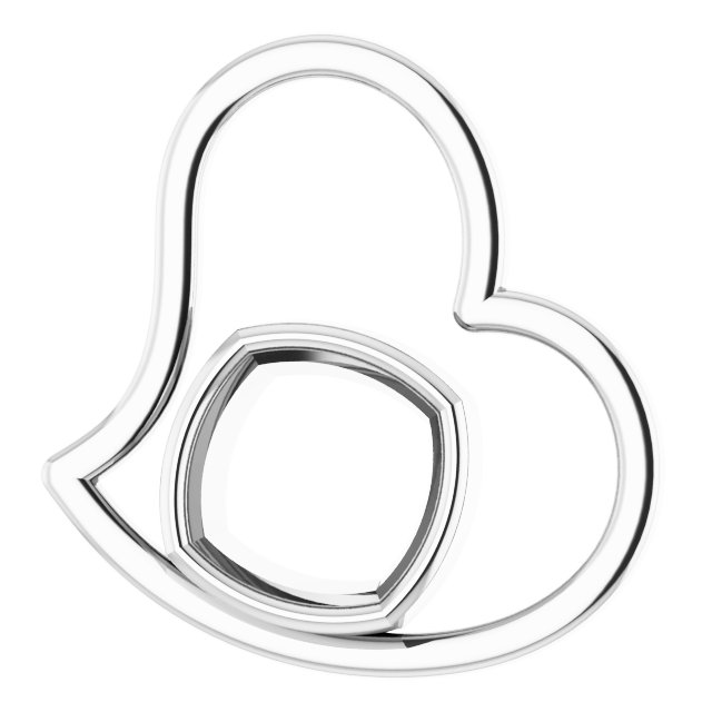 Bezel-Set Heart Pendant