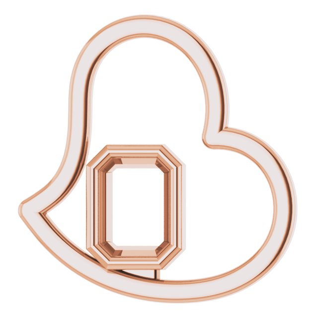 Bezel-Set Heart Pendant