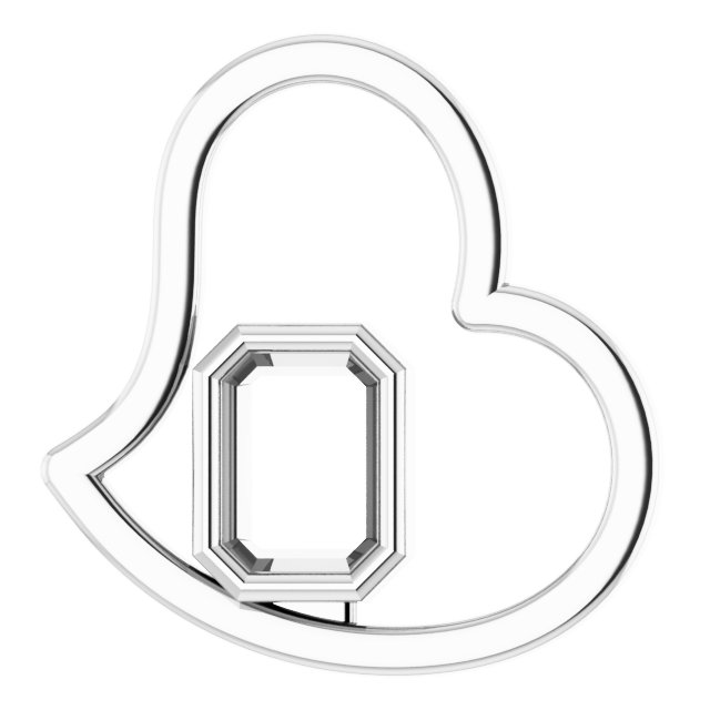 Bezel-Set Heart Pendant