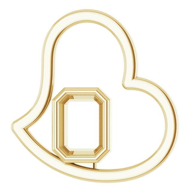 Bezel-Set Heart Pendant