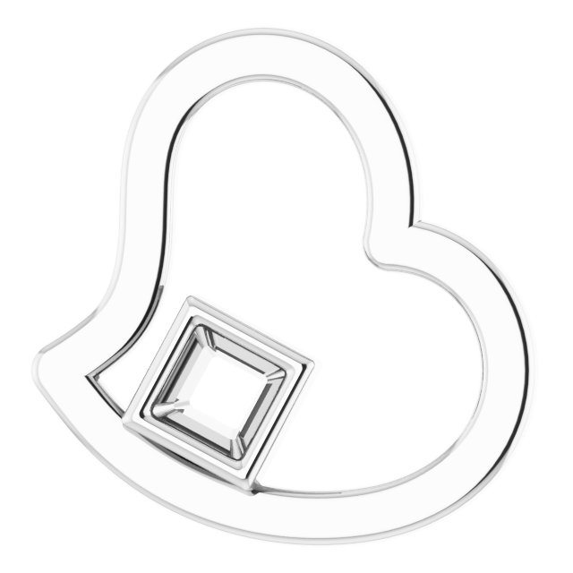 Bezel-Set Heart Pendant