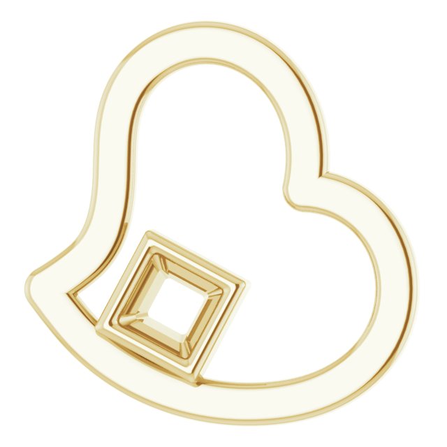 Bezel-Set Heart Pendant