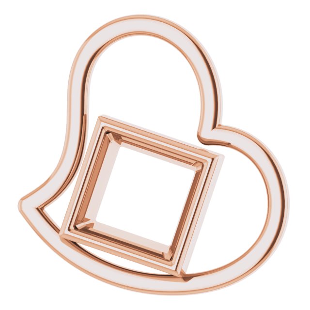 Bezel-Set Heart Pendant