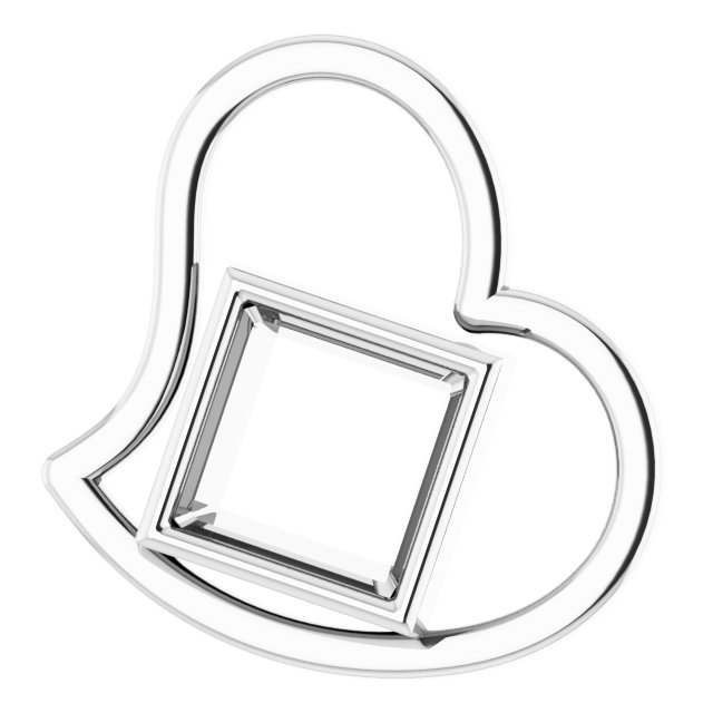Bezel-Set Heart Pendant