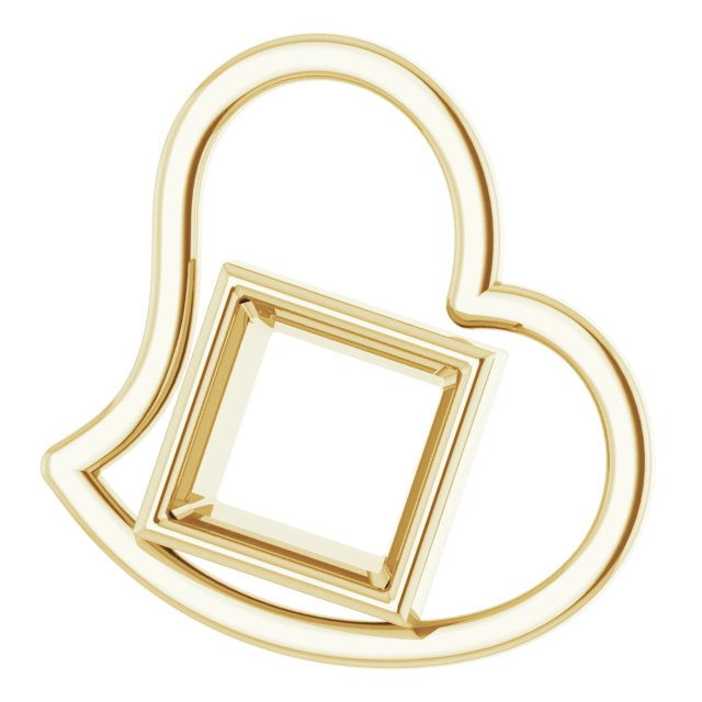 Bezel-Set Heart Pendant